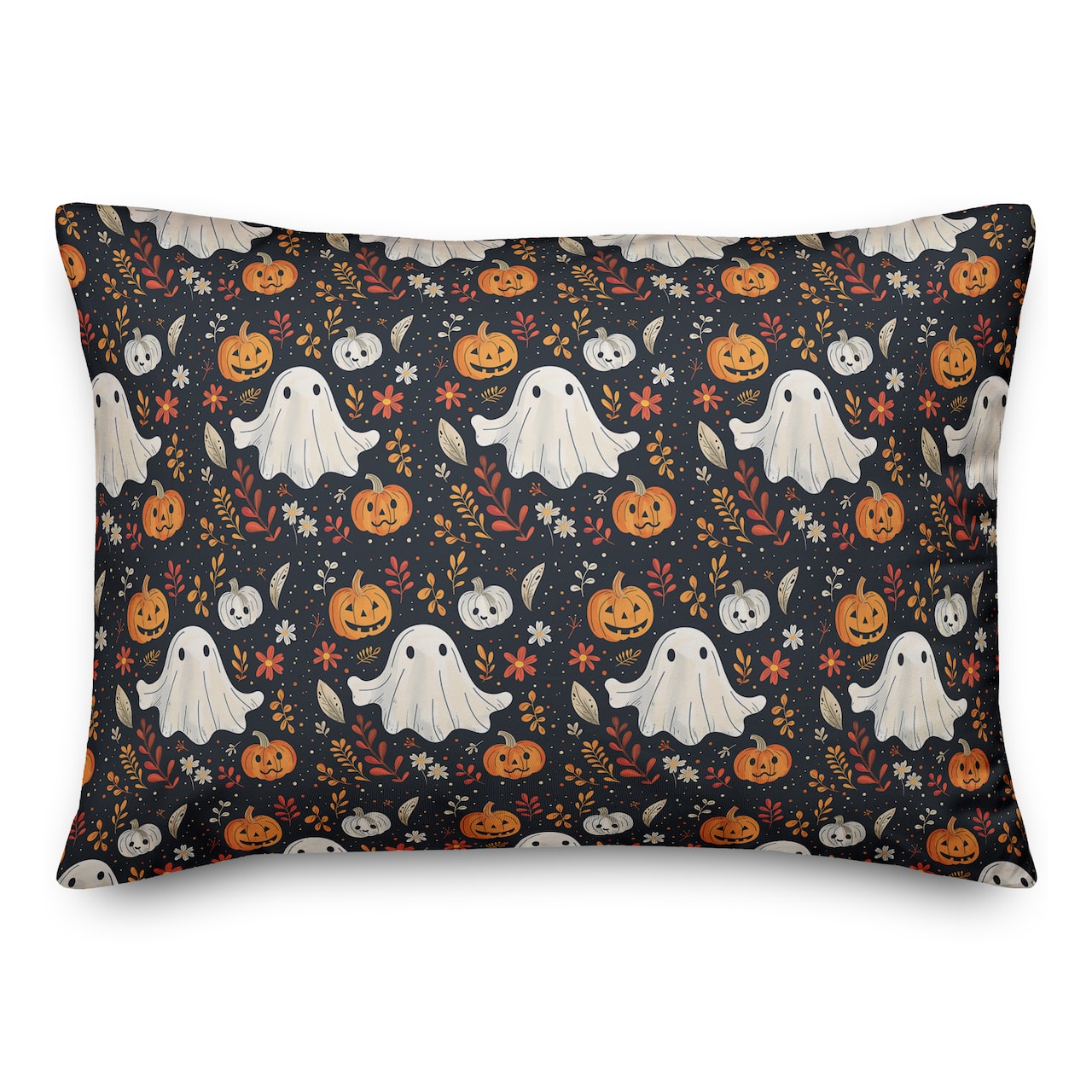 Ghost Fall Leaf Pattern 14" x 20" Spun Poly Pillow